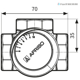 AFRISO 3-drogowy obrotowy zawór mieszający ARV 384 ProClick, DN25, Rp1