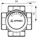AFRISO 4-drogowy obrotowy zawór mieszający ARV 485 ProClick, DN32, Rp1 1/4", Kvs 16 (1348510)