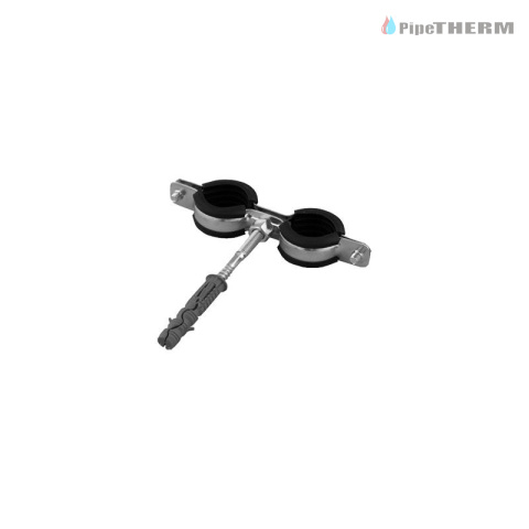 Uchwyt metalowy podwójny 3/8" z gumą/15-19/ Uchwyt metalowy podwójny 3/8" z gumą/15-19/